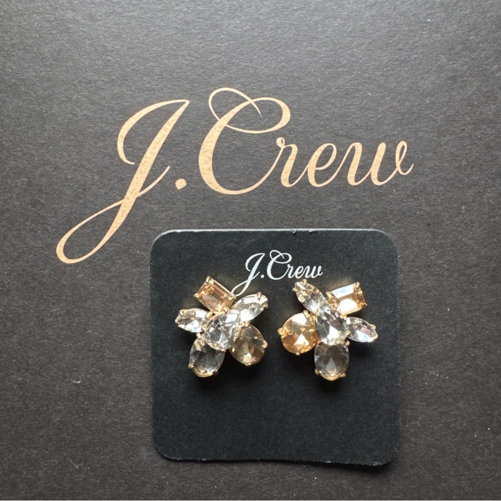 🌱 J. Crew Crystal stud earrings